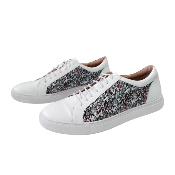 Robert Graham Other - Robert Graham Northcliff White & Multicolor Leather Sneakers Men's 11 Preppy